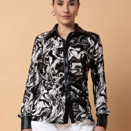 showoffff SHOWOFF White & Black Printed Shirt-picture-15