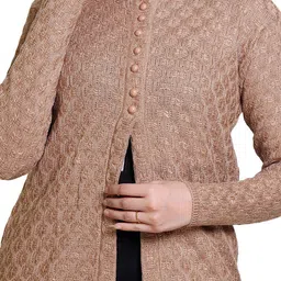 Varenyam Women Button Closure Woolen Cardigan image 4