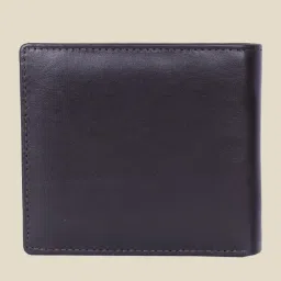 Kara Dark Brown Solid Bi-Fold Leather Wallet image 2
