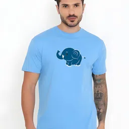 KaamBhari Animal Printed Round Neck Regular Fit Cotton T-shirt-picture-11
