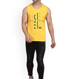 SLOWLORIS Men Pack of 2 Printed Bio-Washed Cotton Innerwear Vest image 3