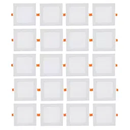 Vibrant 8 Watt Square LED Panel Light White - 20 Piece Pack image 2
