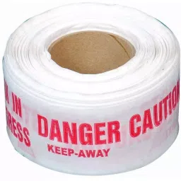 GENERIC Non-Adhesive Caution Barricade Tape 250 m Red & White image 2