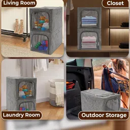 Sittella Grey Set of 2 Multi-Utility Foldable Organisers image 5