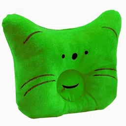 DOMENICO Baby Soft Neck Support Pillow for Head Shaping Shape Supporter Cat Face Pillow - Green-picture-18
