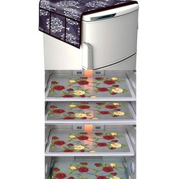 Dakshya Industries Fridge Top Cover and Fridge Mat Combo Set of 5-picture-42