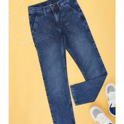 Pantaloons Junior Mild Washed Jeans - Federal Blue-picture-21