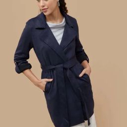 Code by Lifestyle Blue Regular Fit Long Jacket-picture-13