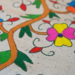 Swadeh Multicolor Wool Woven Bloom Burst Living Room Rug-image-39