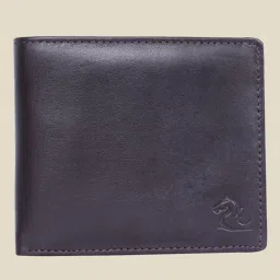 Kara Dark Brown Solid Bi-Fold Leather Wallet image 1