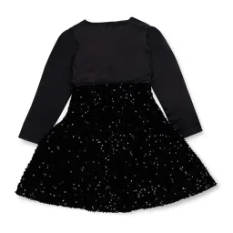 Gini & Jony Kids Black Embellished Full Sleeves Dress image 2