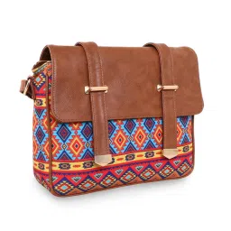 Sabhyata Multicolor Printed Medium Cross Body Bag image 2