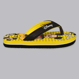 Kidsville Black & Yellow Mickey & Friends Printed Flip Flops image 2