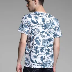 Jack & Jones White Cotton Regular Fit Printed T-Shirt image 2