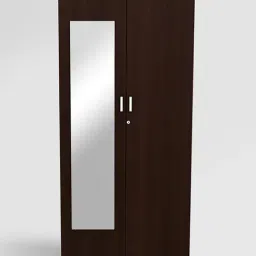 Godrej Interio Genesys V2 Dark Walnut Engineered Wood 2 Door Wardrobe with Mirror-picture-26