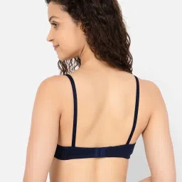 Clovia Blue Cotton T-Shirt Bra image 2