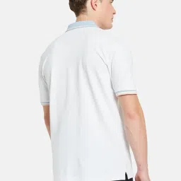 Octave White Regular Fit Polo T-Shirt image 2