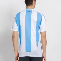 Adidas White & Blue Slim Fit Striped Jersey image 2