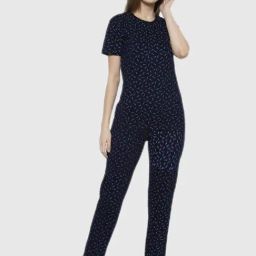 Vimal Jonney Blue Graphic Print Pajama Set-picture-9