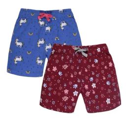 Plum Tree Kids Red & Blue Cotton Printed Shorts (Pack of 2)-picture-9