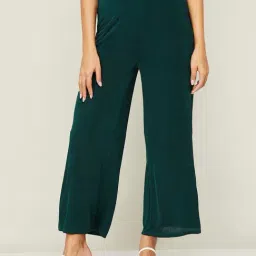 Ginger by Lifestyle Dark Green Regular Fit Mid Rise Pants-image-52