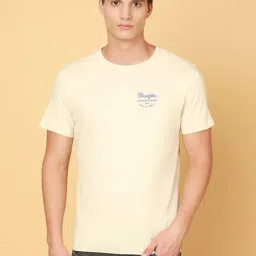 Wrangler Beige Regular Fit Printed Crew T-Shirt-picture-13