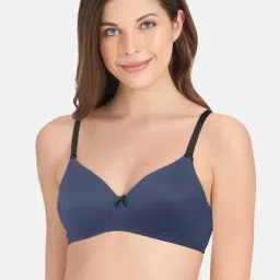 Amante Blue Non Wired Padded T-Shirt Bra-image-83