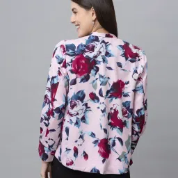 PURYS Pink Floral Print Shrug image 2