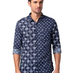 Spykar Navy Slim Fit Printed Shirt-picture-24