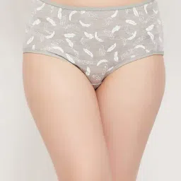 Clovia Grey Printed Cotton Hipster Panty-picture-24