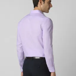 Peter England Purple Regular Fit Texture Shirt image 2