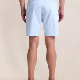 U.S. Polo Assn. Blue Cotton Slim Fit Logo Printed Shorts image 2