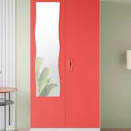 Godrej Interio Slimline Hot Coral Matte Metal 4 Shelves Almirah-picture-45