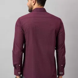 Club York Maroon Regular Fit Printed Shirt image 2