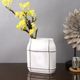 Tayhaa White Ceramic Flower Vase-picture-19
