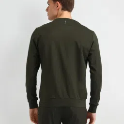 Arrow New York Green Cotton Regular Fit Printed Sweatshirt image 2