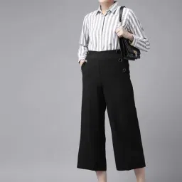 English Navy White & Grey Regular Fit Striped Shirt image 4