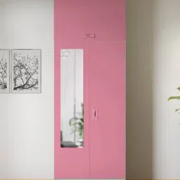 Godrej Interio Slimline Dusty Rose Metal 4 Shelves Almirah-picture-48