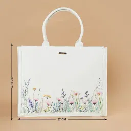 Code by Lifestyle White Printed Handbag image 5