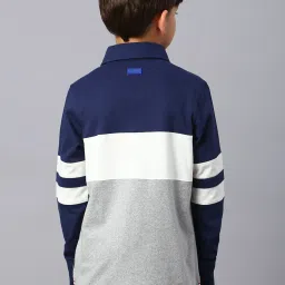 Beverly Hills Polo Club Kids Multicolor Color Block Full Sleeves Polo T-Shirt image 2
