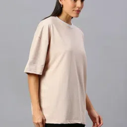 House Of RS Peach Printed Oversized T-Shirt image 4