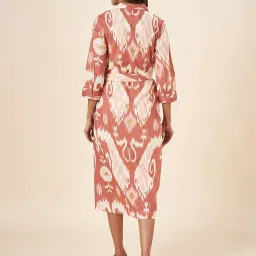 Akkriti by Pantaloons Rust Printed Shirt Dress image 2