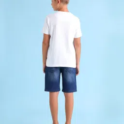 U.S. Polo Assn. Boys White Printed T-Shirt image 2