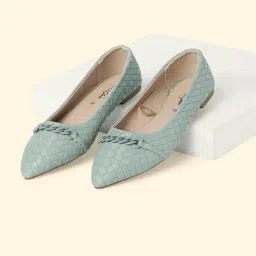 Forever Glam by Pantaloons Women's Green Flat Ballets-picture-22