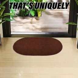 Kuber Industries 2-Pcs Brown Anti-Skid Doormats image 3