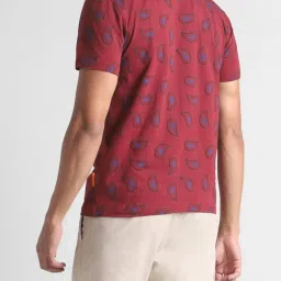 Simon Carter London Red Printed Slim Fit T-Shirt image 2