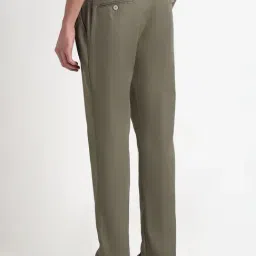 SHOWOFFFF Olive Slim Fit Formal Trousers image 4
