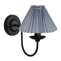 Homesake Black Metal Antique Wall Sconces Pleated Lamp image 2
