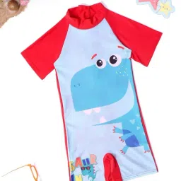 Bubble Berry Girls Blue Printed Swimsuit-image-40