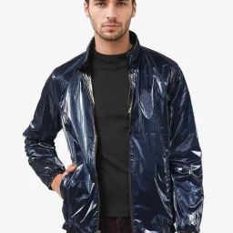 Rare Rabbit Navy Regular Fit Solid Jacket-picture-12